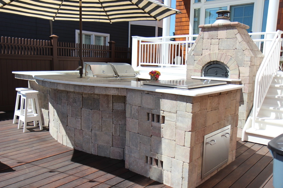 Beachfront Outdoor Kitchen & Firepit by L.B. Forcellati & Sons, Inc. - Photo 2