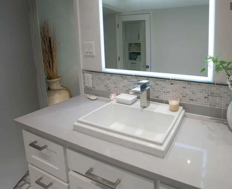 Quartz Bathroom Renovation by Granite Division Inc. - Photo 2
