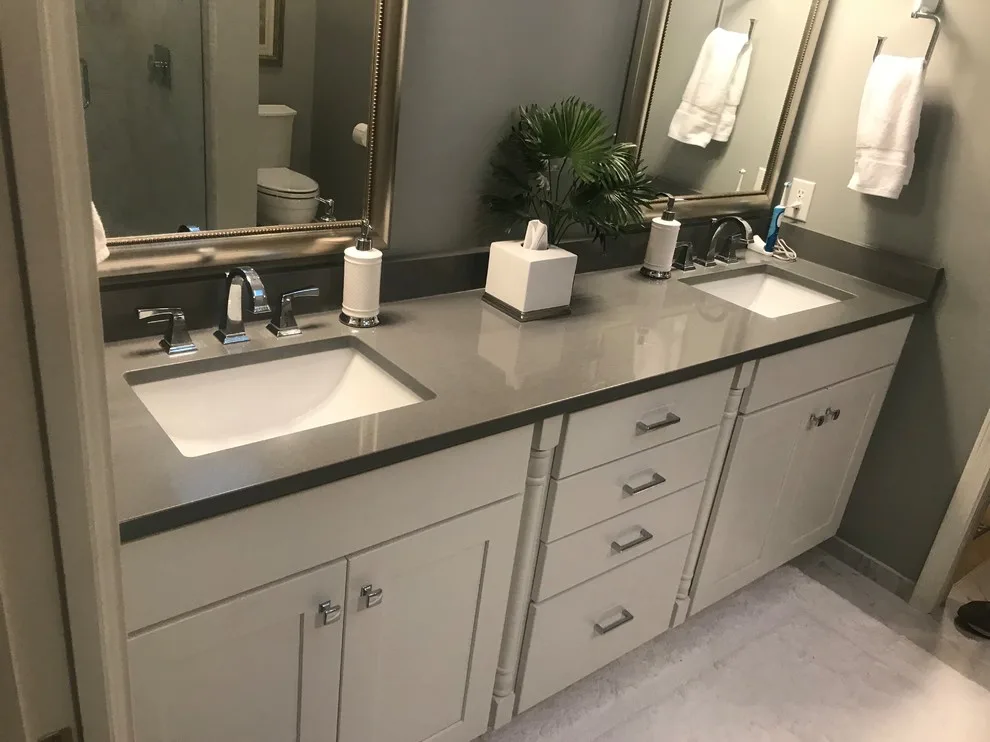 Eclipse Leather Kitchen and HanStone Leaden Quartz Vanity by Olympia Stone Ltd. - Photo 4