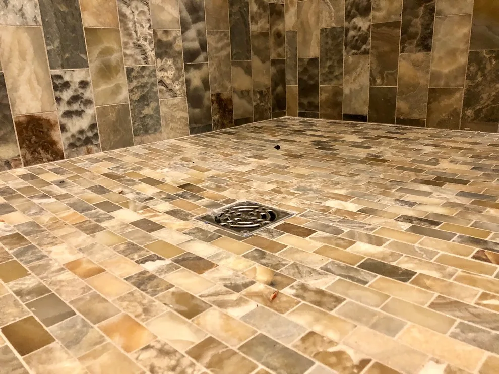 Bespoke Rustic Beige Shower Tile Setup by Prestige Stone & Tile - Photo 2