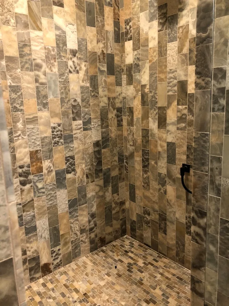 Bespoke Rustic Beige Shower Tile Setup by Prestige Stone & Tile - Photo 5