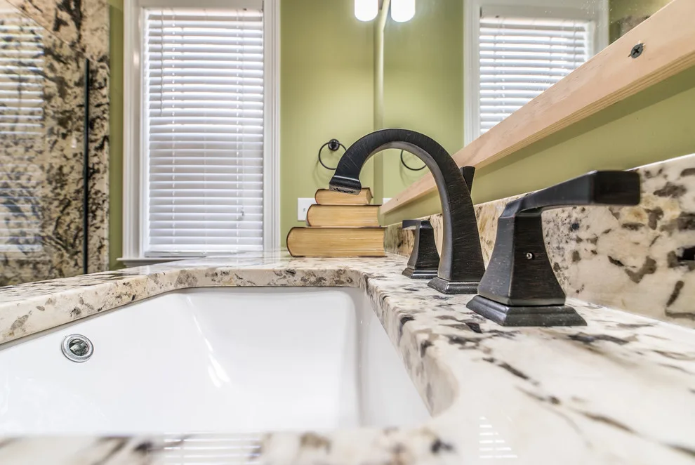 Elegant White Granite Bathroom Countertops by East Coast Granite & Tile - Photo 8