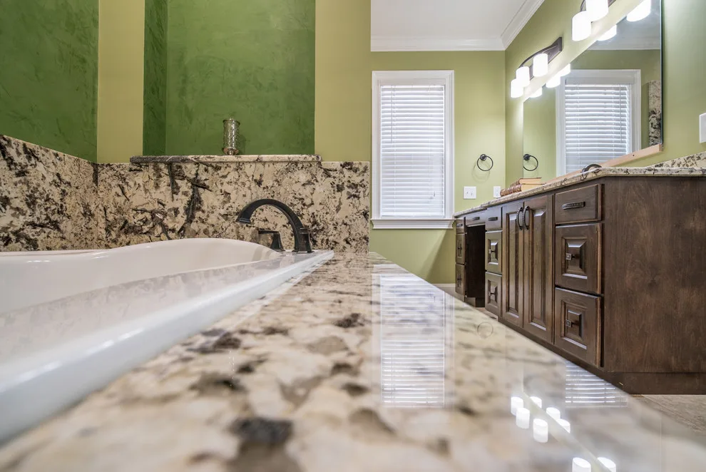 Elegant White Granite Bathroom Countertops by East Coast Granite & Tile - Photo 12