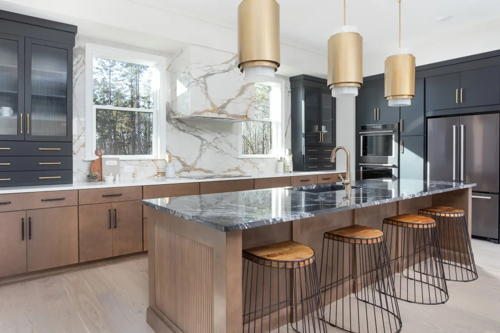 Timeless Gold Porcelain Canopy and Backsplash by Marble Granite World - Photo 5