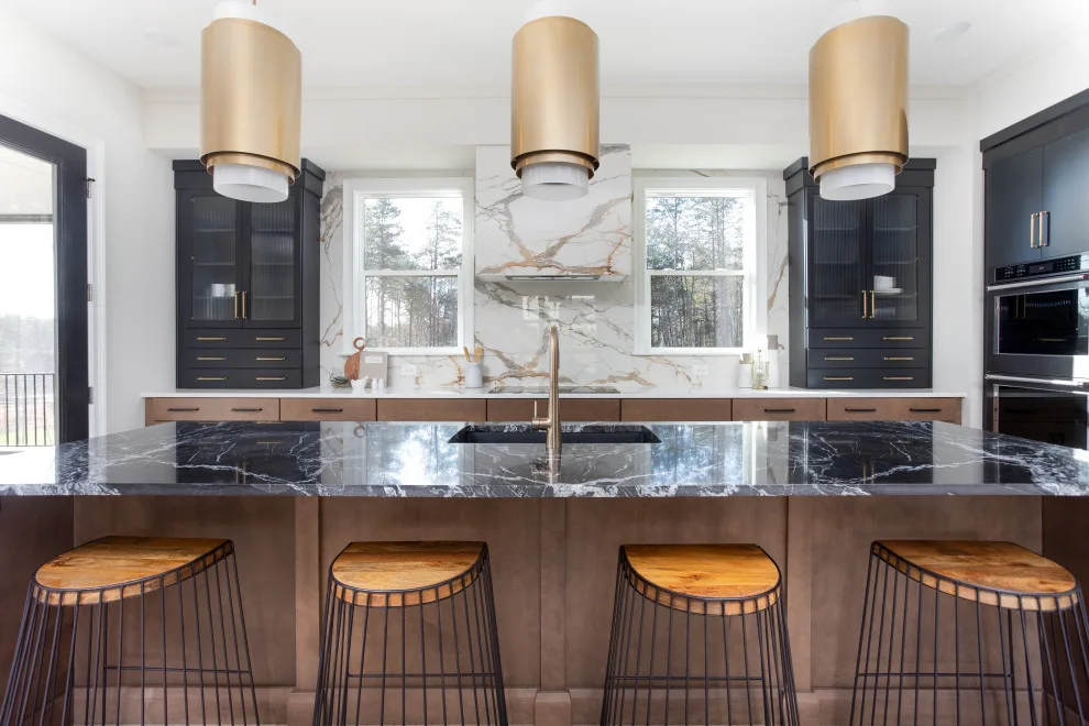Timeless Gold Porcelain Canopy and Backsplash by Marble Granite World - Photo 4
