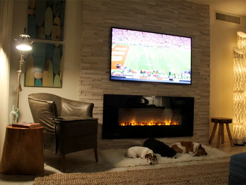 Modern Fireplace Design for a Savannah Home by Prestige Stone & Tile - Photo 3