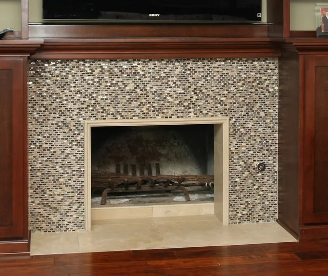 Modern Fireplace Design for a Savannah Home by Prestige Stone & Tile - Photo 4