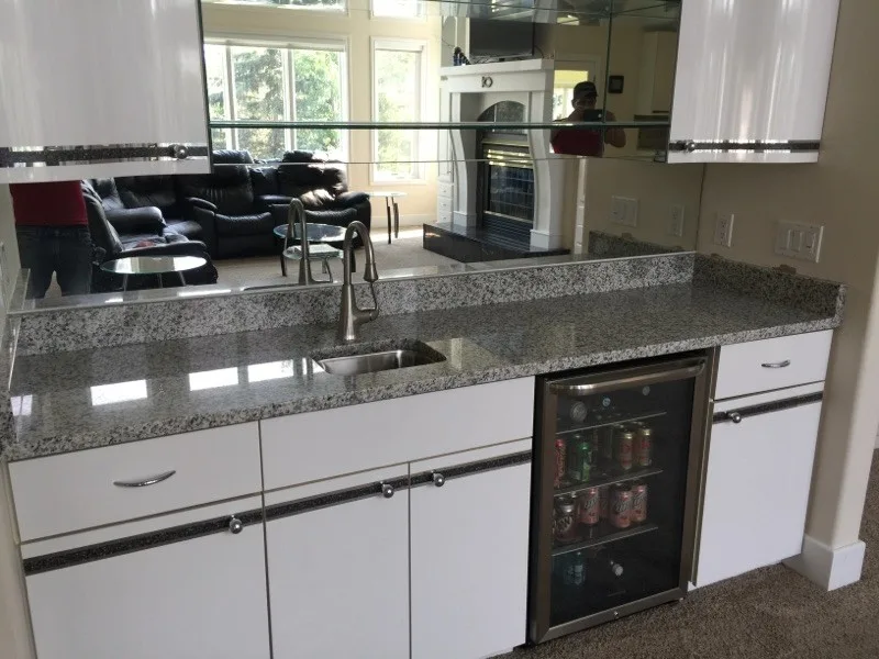 Luna Pearl granite kitchen surface by Gomez Granite Countertops - Photo 3
