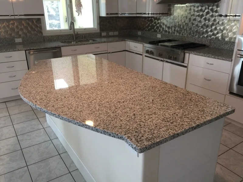 Luna Pearl granite kitchen surface by Gomez Granite Countertops - Photo 2
