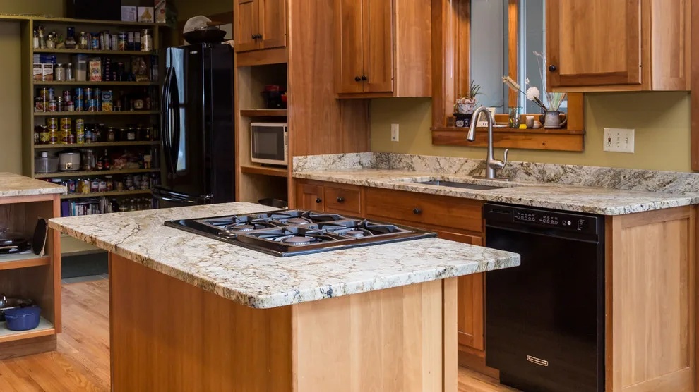 Bordeaux Kitchen with Leathered Typhoon Design by Northern Granite And Marble - Photo 10