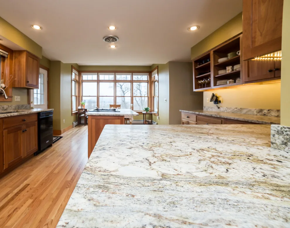 Bordeaux Kitchen with Leathered Typhoon Design by Northern Granite And Marble - Photo 6