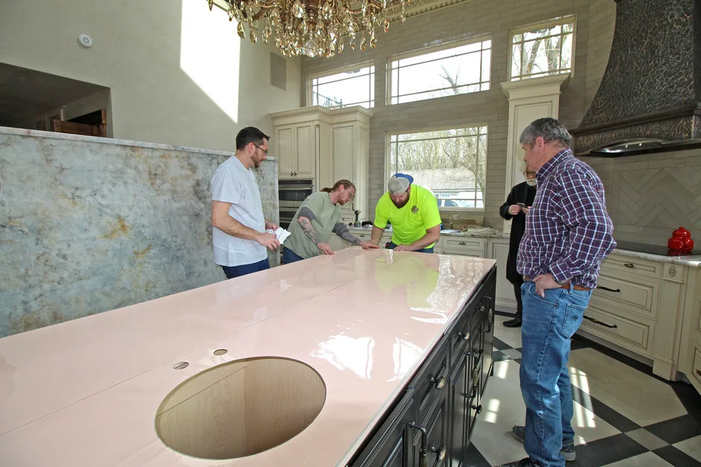 Luminous Quartzite Kitchen and Island Expansion by Canaan Stone Works, LLC - Photo 16