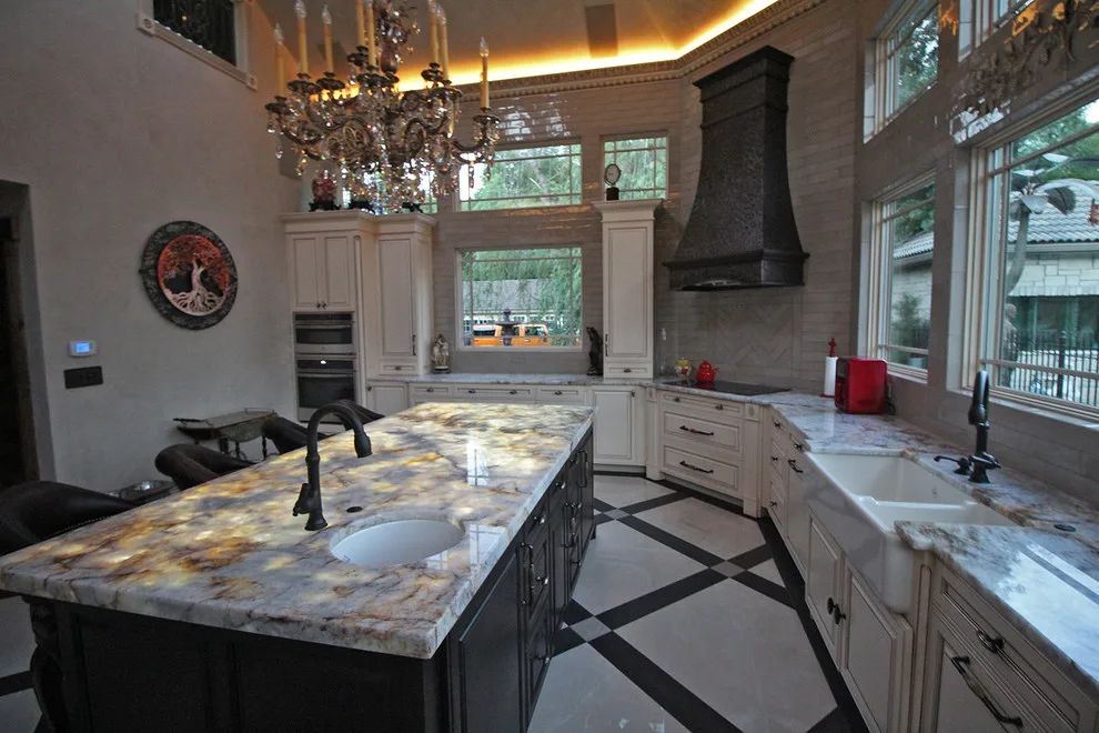 Luminous Quartzite Kitchen and Island Expansion by Canaan Stone Works, LLC - Photo 2