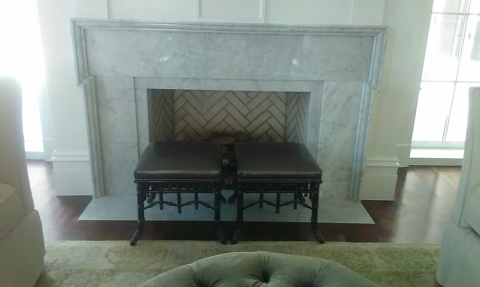 Stone fireplace enclosure by Prestige Stone & Tile - Photo 2
