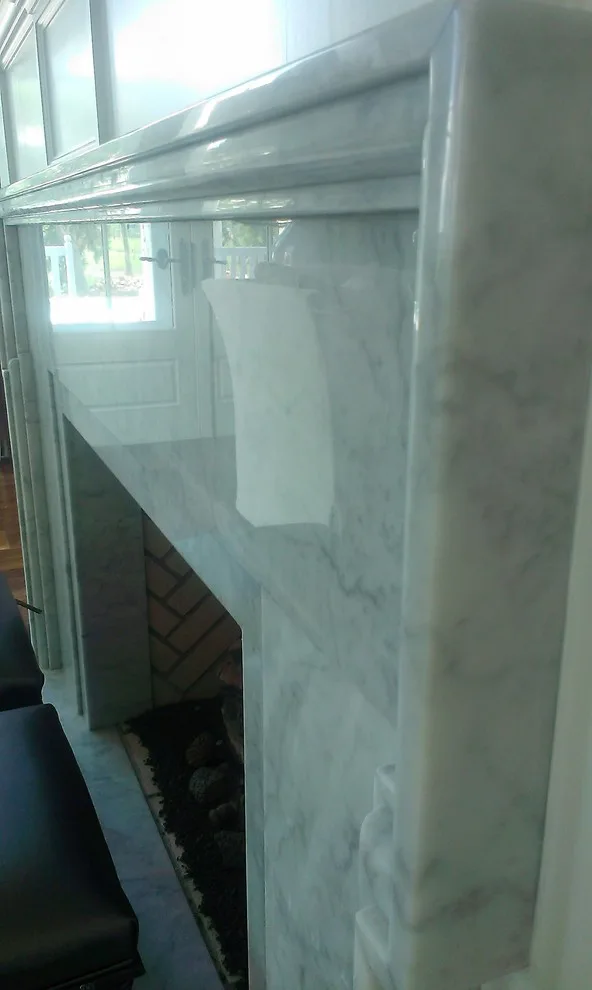 Stone fireplace enclosure by Prestige Stone & Tile - Photo 4