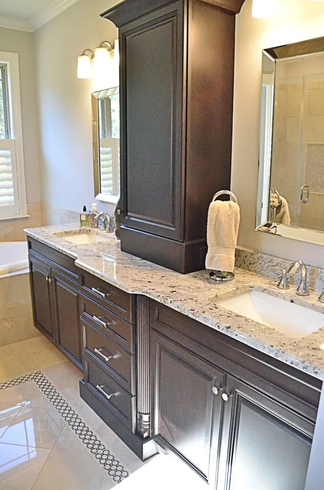 Antique White Master Bathroom by Bolder Granite - Photo 2
