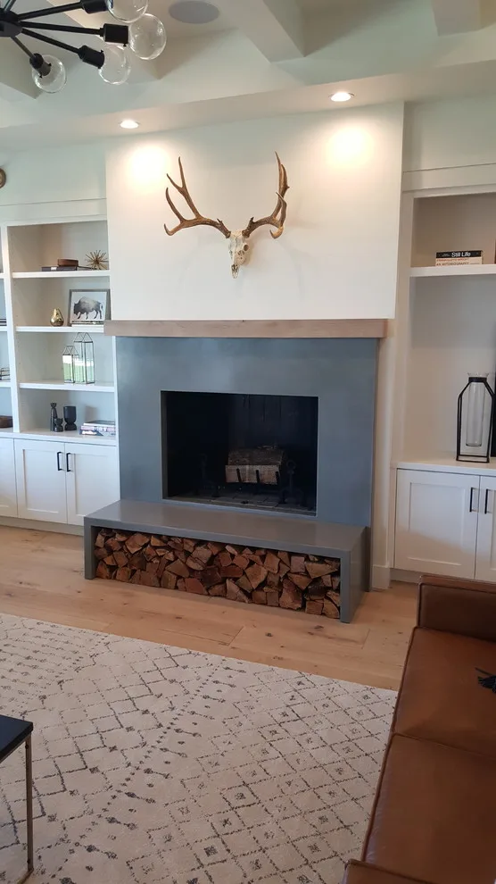 Contemporary concrete fireplace by Molding Mud - Photo 3