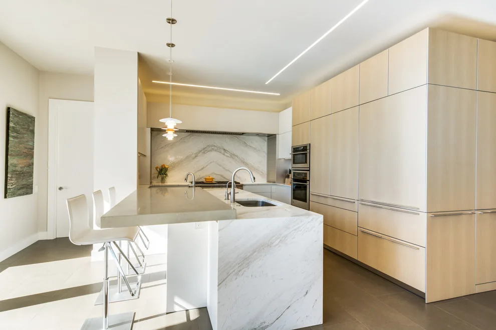 Contemporary Cremo Calacatta Kitchen by Aria Stone Gallery - Photo 8