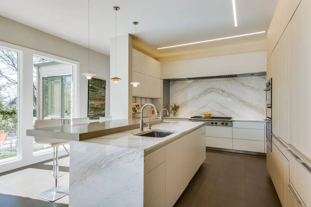 Contemporary Cremo Calacatta Kitchen by Aria Stone Gallery - Photo 5
