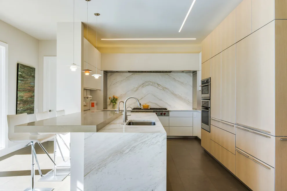 Contemporary Cremo Calacatta Kitchen by Aria Stone Gallery - Photo 10