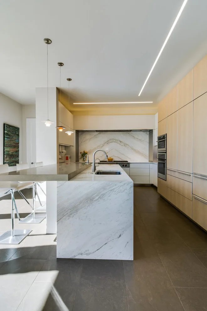 Contemporary Cremo Calacatta Kitchen by Aria Stone Gallery - Photo 7