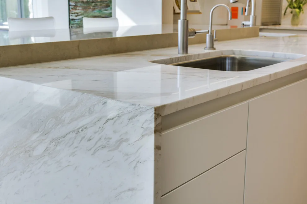 Contemporary Cremo Calacatta Kitchen by Aria Stone Gallery - Photo 9
