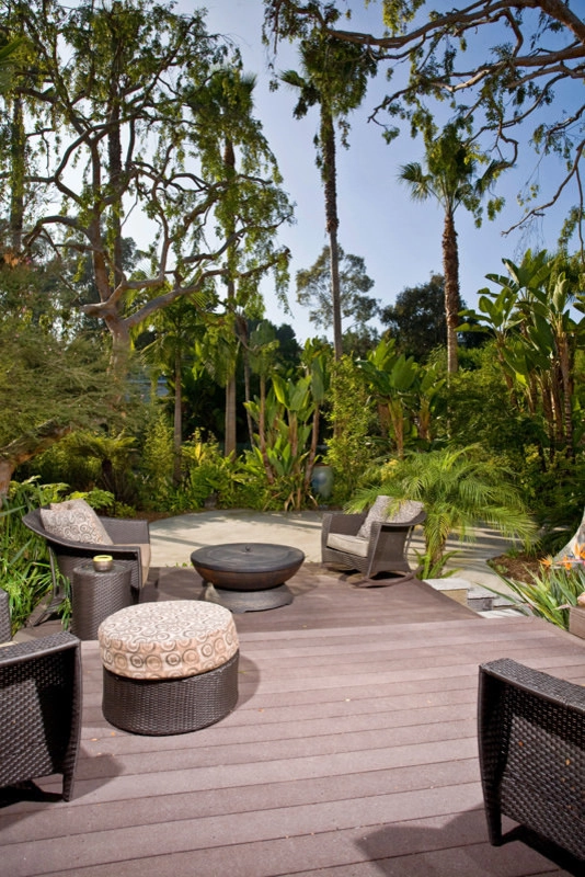 Backyard Landscape Design with Pool, Fireplace, and Custom Stonework by C & H Gardens Artistic Landscape & Tree Service - Photo 6