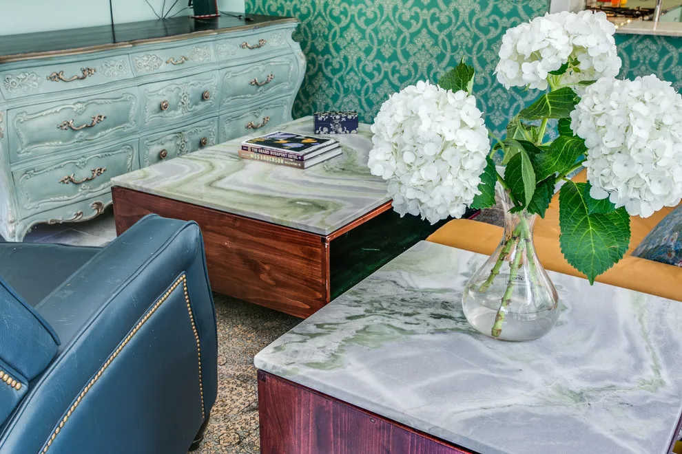 Retro Kitchen Renovation with Onyx and Quartzite by Aria Stone Gallery - Photo 2
