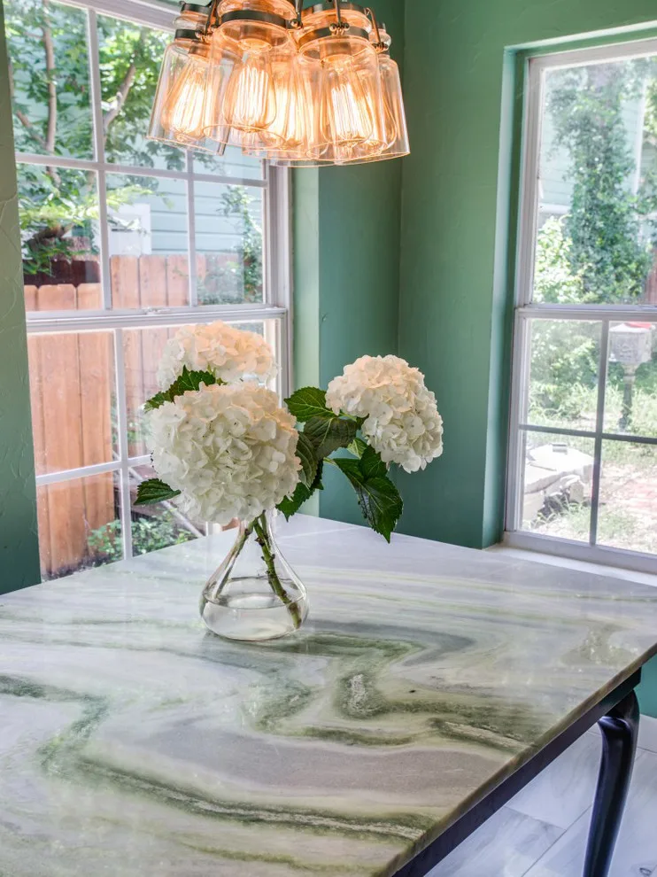 Retro Kitchen Renovation with Onyx and Quartzite by Aria Stone Gallery - Photo 9