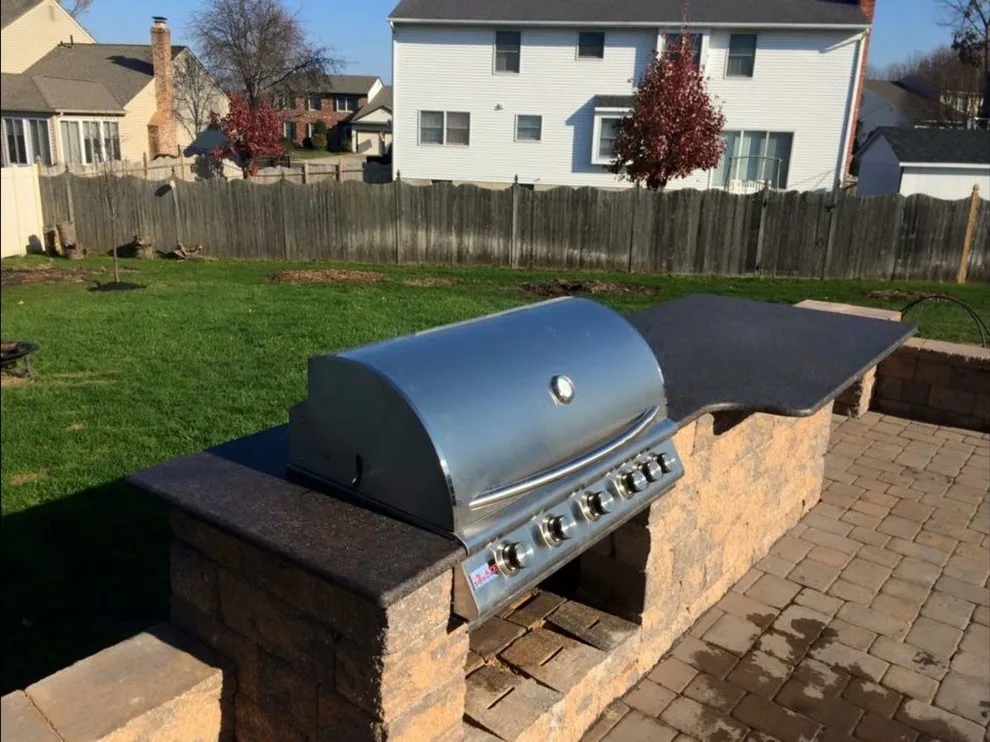 Outdoor Grill with Leather-Finished Granite by Ilkem Marble & Granite Inc - Photo 2