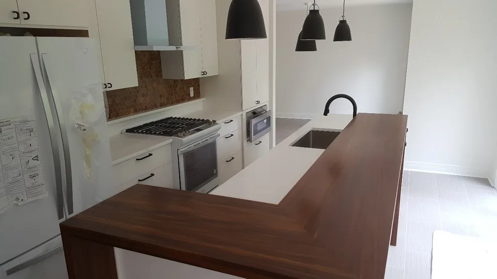 Pristine White Caesarstone Quartz with a Waterfall Edge by Ohio Valley Solid Surface - Photo 3