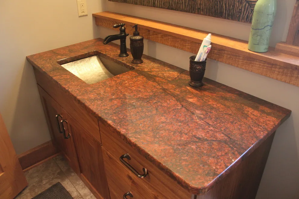 Crimson Dragon Granite Restroom by Elegant Creations Granite Marble & More LLC - Photo 4