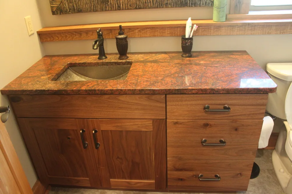 Crimson Dragon Granite Restroom by Elegant Creations Granite Marble & More LLC - Photo 5