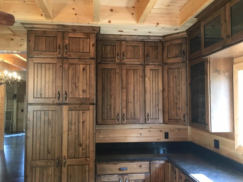 Rustic Knotty Alder Umber Raised Panel with Quartz Surface by PSI Tops | Plastic Specialties Inc - Photo 3