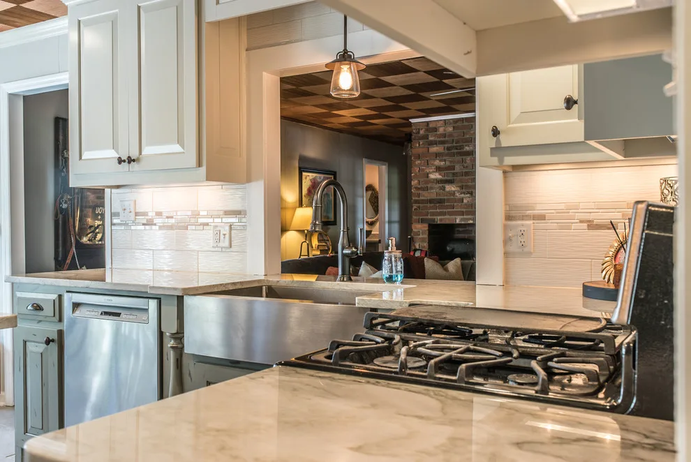 Ocean Pearl Quartzite Kitchen Surfaces by East Coast Granite & Tile - Photo 14