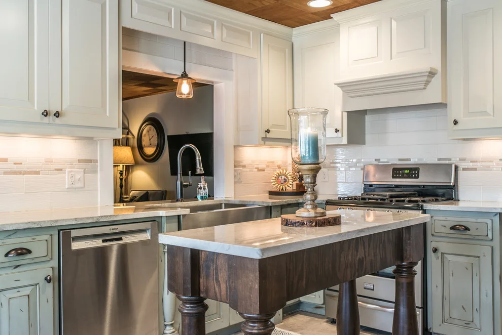 Ocean Pearl Quartzite Kitchen Surfaces by East Coast Granite & Tile - Photo 9