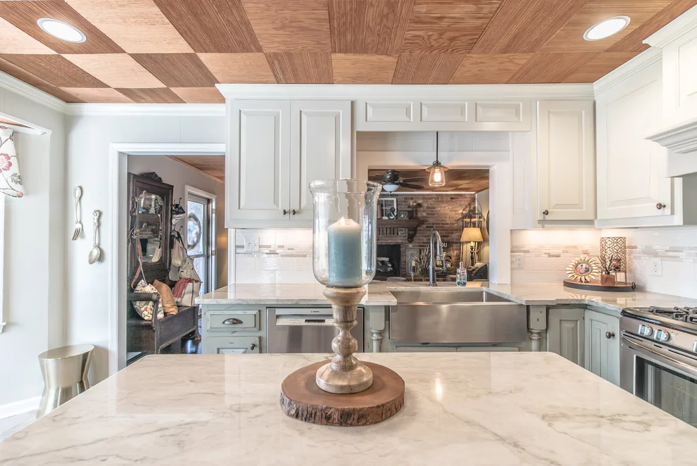 Ocean Pearl Quartzite Kitchen Surfaces by East Coast Granite & Tile - Photo 4