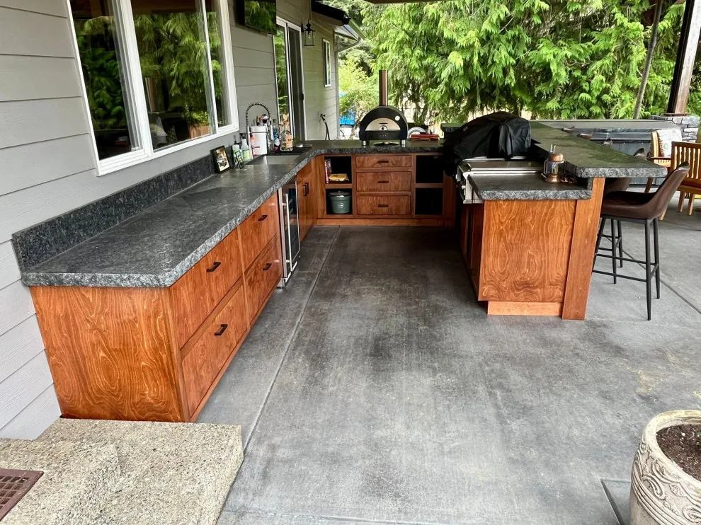 Slate Grey Textured Exterior Cooking Area by West Coast Monument & Sign LLC - Photo 4