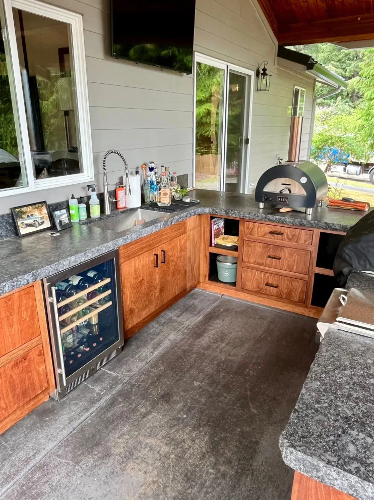 Slate Grey Textured Exterior Cooking Area by West Coast Monument & Sign LLC - Photo 3