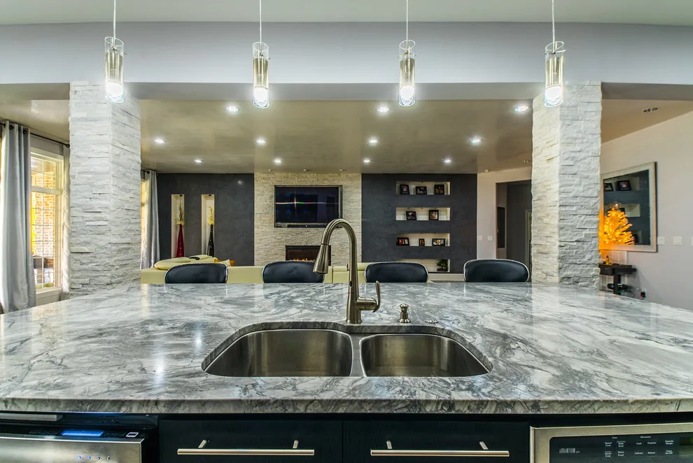 Elevated White Marble Kitchen Surfaces by East Coast Granite & Tile - Photo 9