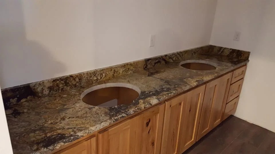 Hickory Cabinets with "Supreme Gold" Granite by Cornerstone Custom Granite,LLC - Photo 2