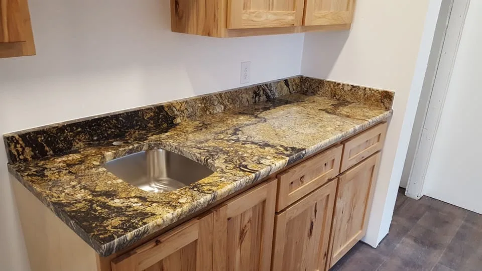 Hickory Cabinets with "Supreme Gold" Granite by Cornerstone Custom Granite,LLC - Photo 3