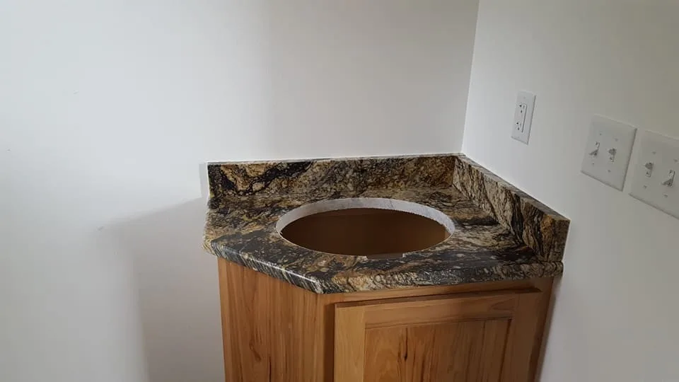 Hickory Cabinets with "Supreme Gold" Granite by Cornerstone Custom Granite,LLC - Photo 5