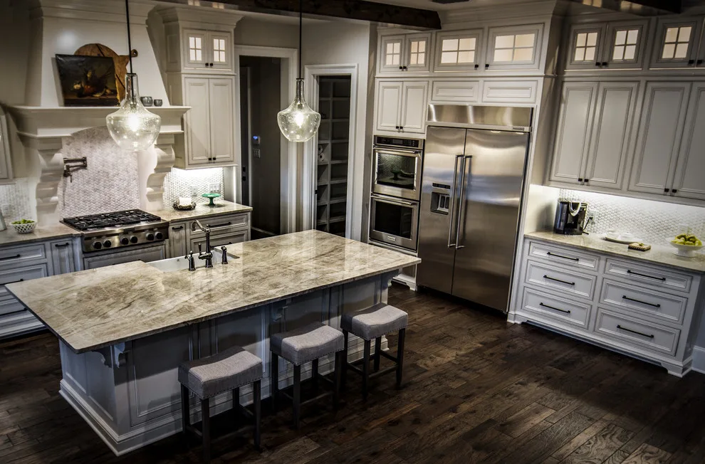 Kitchen with Polished Quartzite from the Taj Mahal by Granite Division Inc. - Photo 2