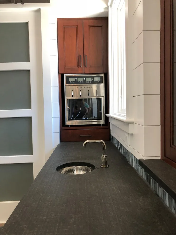 Contemporary Wet Bar Design for Hilton Head by Prestige Stone & Tile - Photo 6