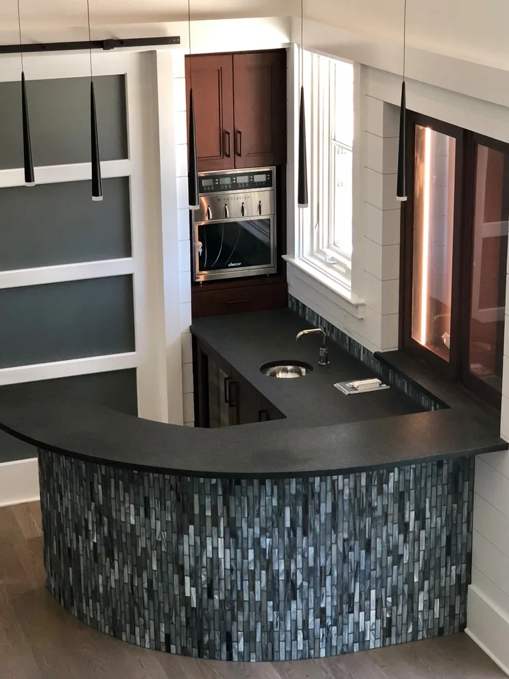Contemporary Wet Bar Design for Hilton Head by Prestige Stone & Tile - Photo 7