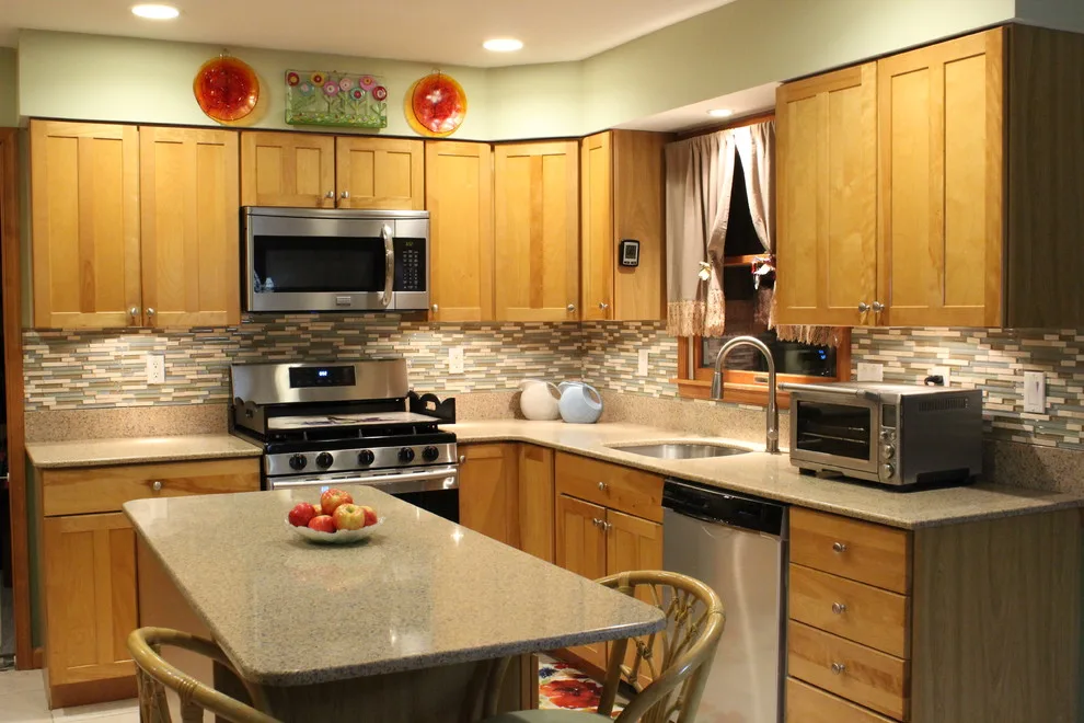 Caribbean Blue Quartz Traditional Kitchen by Merlino Marble And Granite - Photo 4