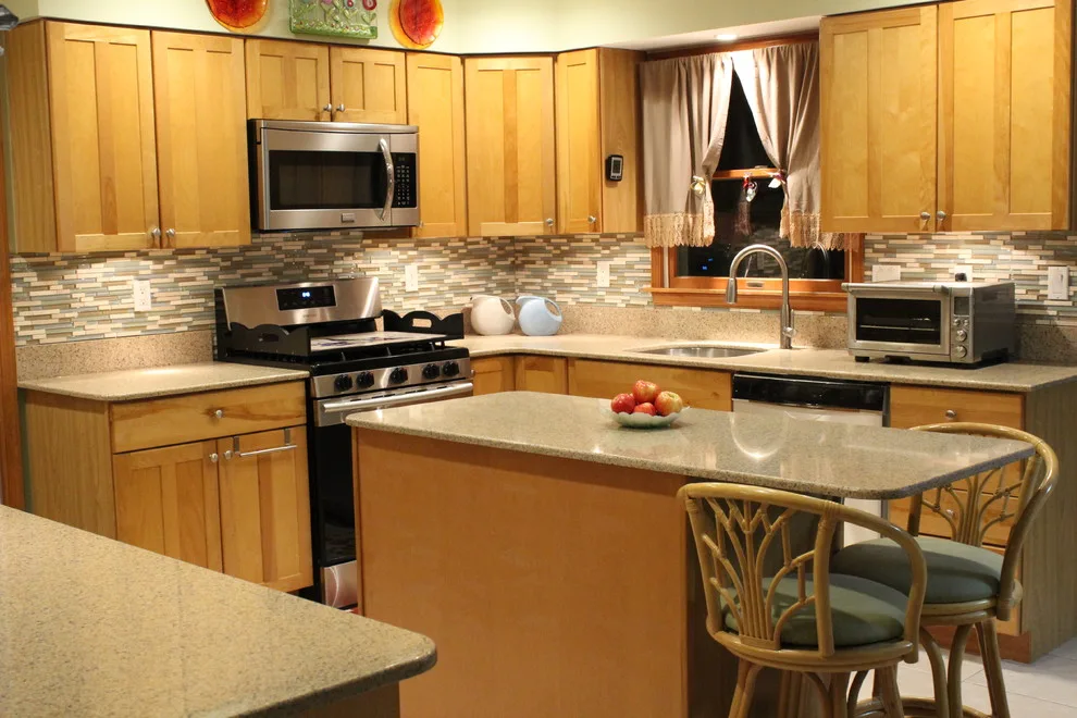 Caribbean Blue Quartz Traditional Kitchen by Merlino Marble And Granite - Photo 3