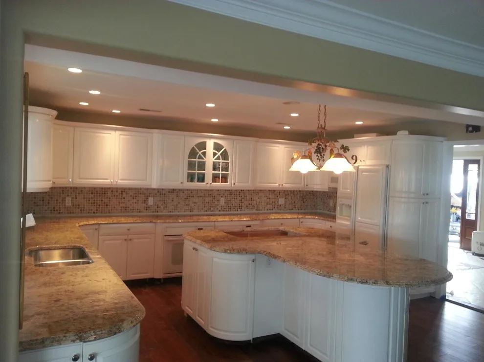 Classic Kitchen Featuring Mosaic Tile Backsplash by Merlino Marble And Granite - Photo 2