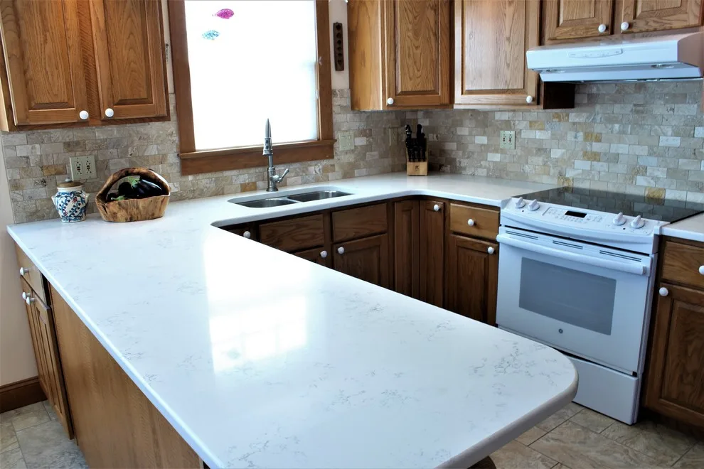 Classic Kitchen featuring White Quartz by Merlino Marble And Granite - Photo 2